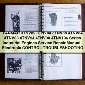 YANMAR 3TNV82 3TNV84 3TNV88 4TNV84 4TNV88 4TNV94 4TNV98 4TNV106 Series Industrial Engines Manual de servicio y reparación + Electronic CONTROL TROUBLESHOOTING Manual-PDF