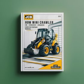JCB 8085 ZTS ROW Mini Crawler ExcavatorS SN 2366533-2366533 Manual de servicio y reparación