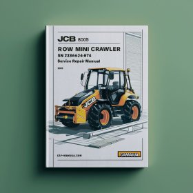 JCB 8085 ZTS ROW Mini Crawler ExcavatorS SN 2336424-2336574 Manual de servicio y reparación