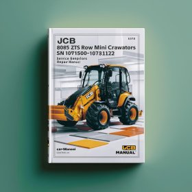 JCB 8085 ZTS ROW Mini Crawler ExcavatorS SN 1071500-1073122 Manual de servicio y reparación