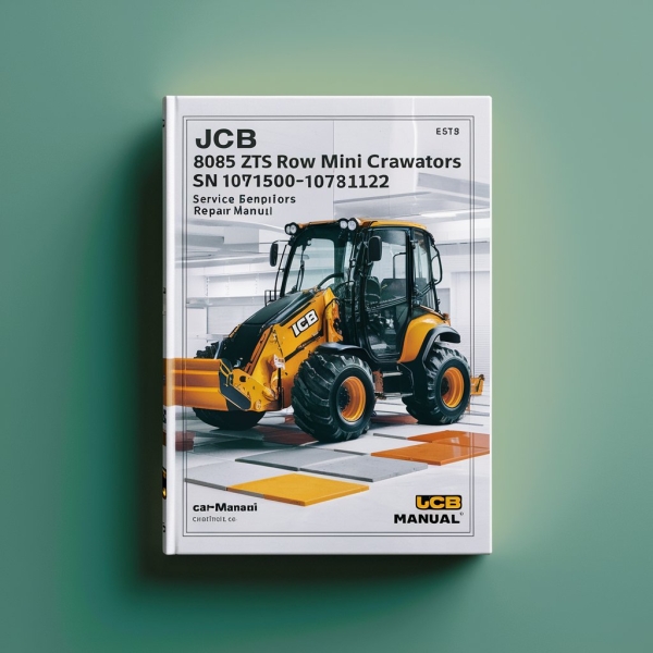 JCB 8085 ZTS ROW Mini Crawler ExcavatorS SN 1071500-1073122 Manual de servicio y reparación