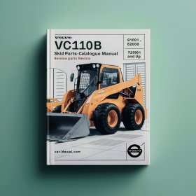 Volvo MC110B Skid Steer Loader Service Parts Catalogue Manual SN: 61001-62000 70001 and up