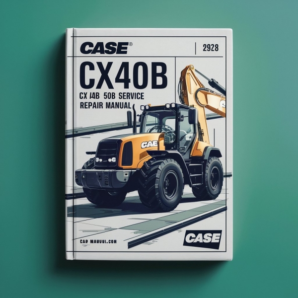 Case CX40B CX50B CX 40B 50B Excavator Manual de servicio y reparación