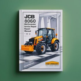 JCB 8052 8060 Midi Excavator Manual de servicio y reparación
