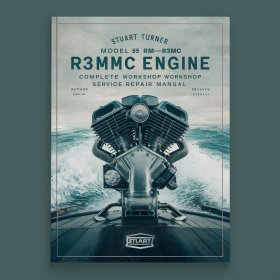 Stuart Turner Model 55 R3M-R3MC Marine Engine Manual completo de servicio y reparación del taller