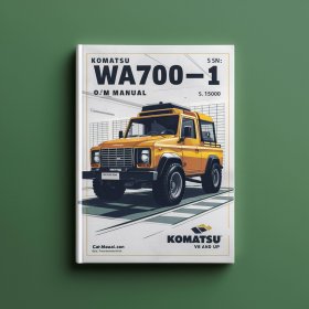 Komatsu WA700-1 O&M Manual. s/n 15000 and up.