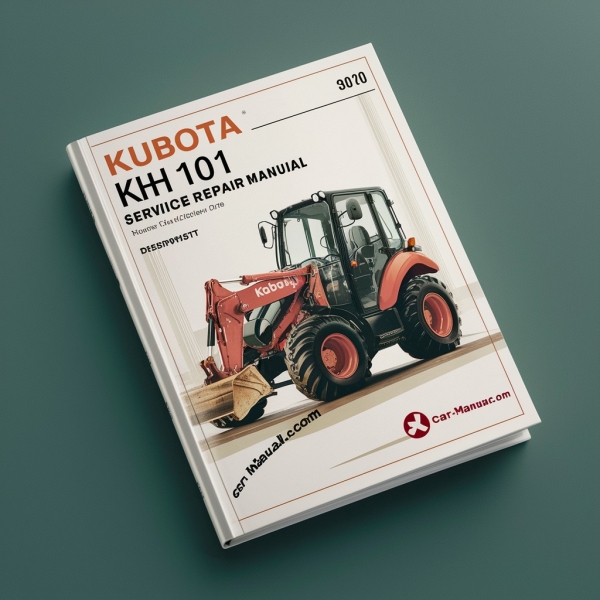 Kubota KH 101 Excavator Manual de servicio y reparación