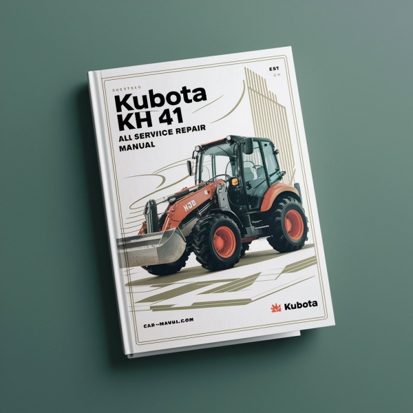 Kubota KH 41 Excavator All Manual de servicio y reparación