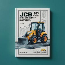 JCB 803 Mini Excavator SN M765001 ON Manual de servicio y reparación