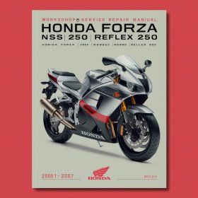 Honda Forza 250 NSS250 Reflex 250 Manual completo de servicio y reparación del taller 2001 2002 2003 2004 2005 2006 2007