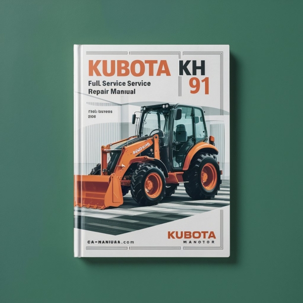 Kubota KH 91 Excavator Full Manual de servicio y reparación PDF Download