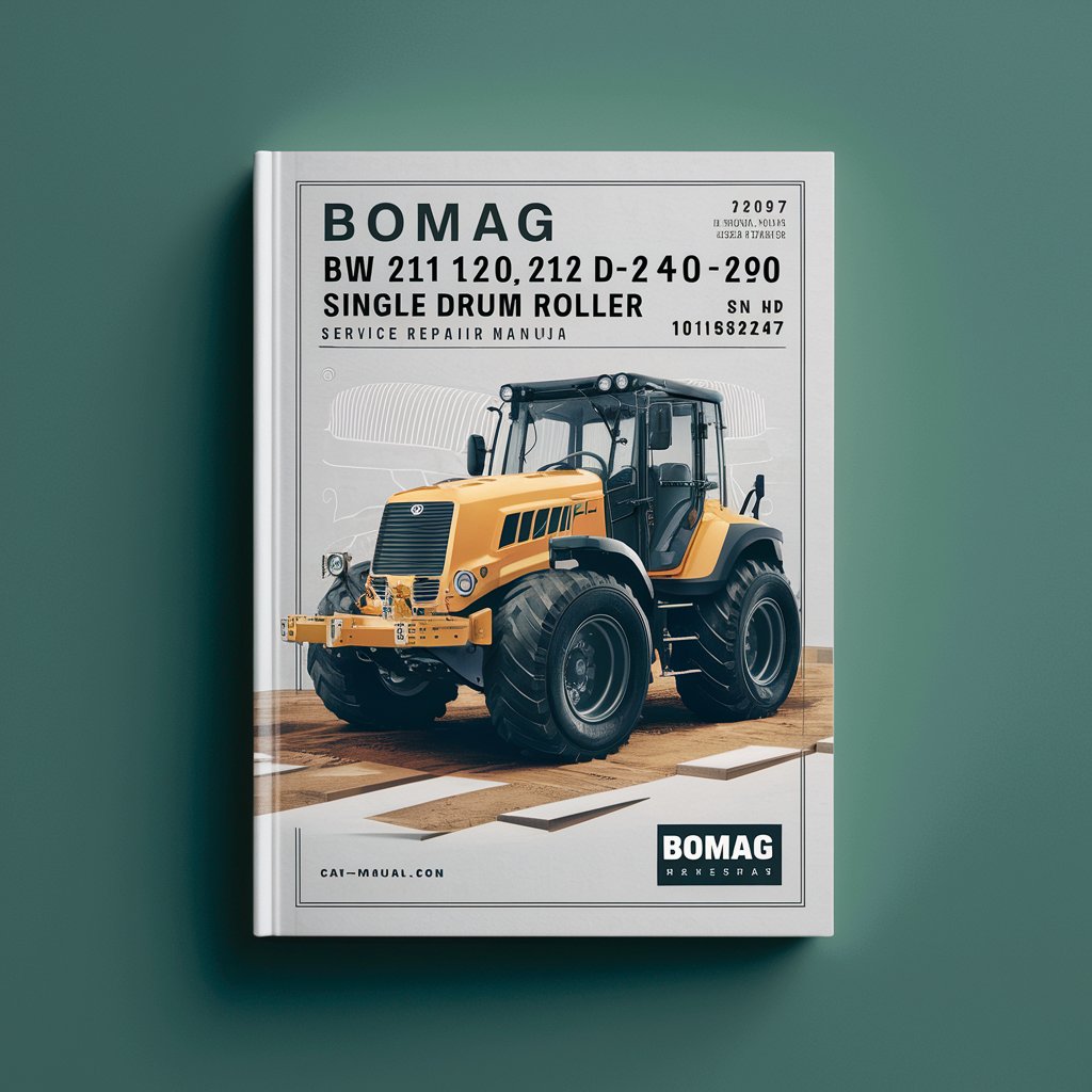 BOMAG BW 211 D-40 212 D-40 213 D-40 Single DRUM Roller SN 10158247 & UP (2007) Service Repair Manual