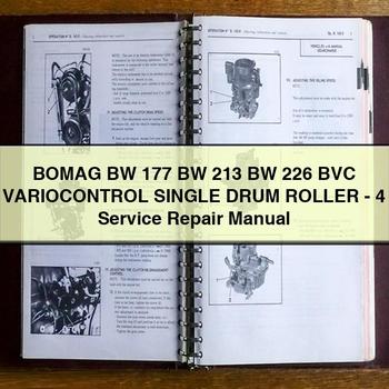 BOMAG BW 177 BW 213 BW 226 BVC VARIOCONTROL Single DRUM Roller-4 Service Repair Manual