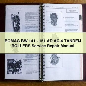 BOMAG BW 141-151 AD AC-4 TAndEM ROLLERS Service Repair Manual