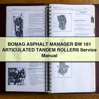 BOMAG ASPHALT MANAGER BW 161 ARTICULATED TAndEM ROLLERS Service Repair Manual