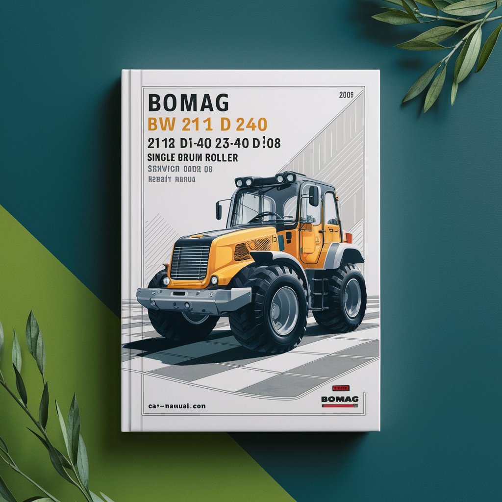 BOMAG BW 211 D-40 212 D-40 213 D-40 Single DRUM Roller SN 86158300 & UP (2008) Service Repair Manual