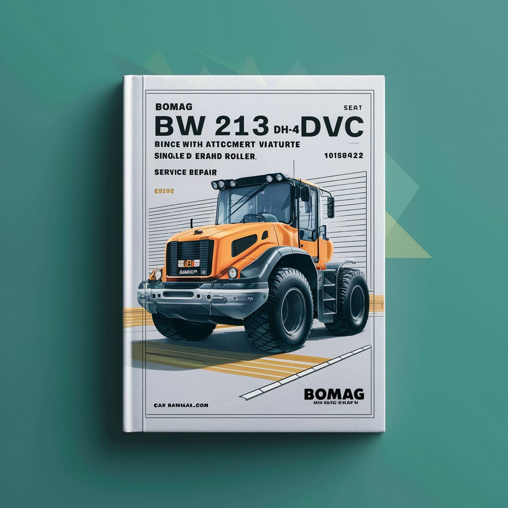 BOMAG BW 213 DH-4 BVC WITH ATTACHMENT PLATE VARIOCONTROL Single DRUM Roller SN 10158212 & UP Service Repair Manual