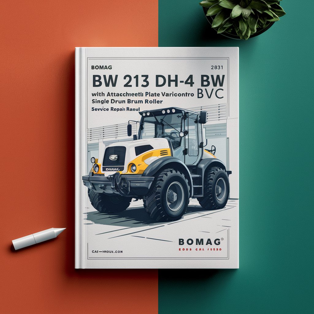BOMAG BW 213 DH-4 BVC WITH ATTACHMENT PLATE VARIOCONTROL Single DRUM Roller SN 10158213 & UP Service Repair Manual