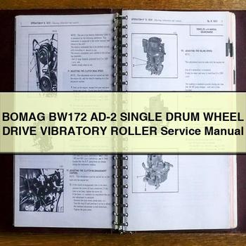 BOMAG BW172 AD-2 Single DRUM Wheel DRIVE VIBRATORY Roller Service Repair Manual