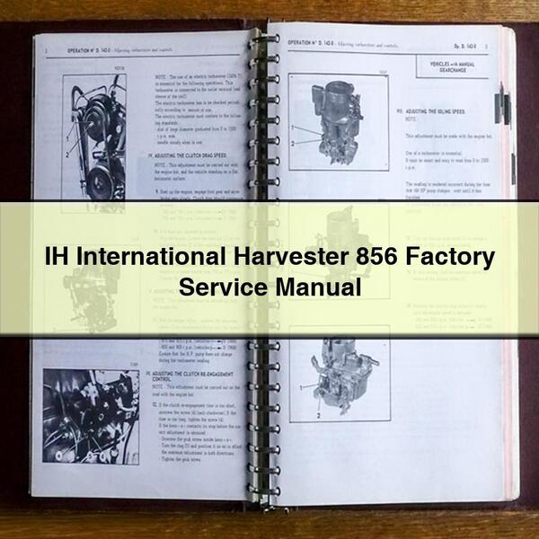 IH International Harvester 856 Factory Service Manuel de réparation PDF Télécharger