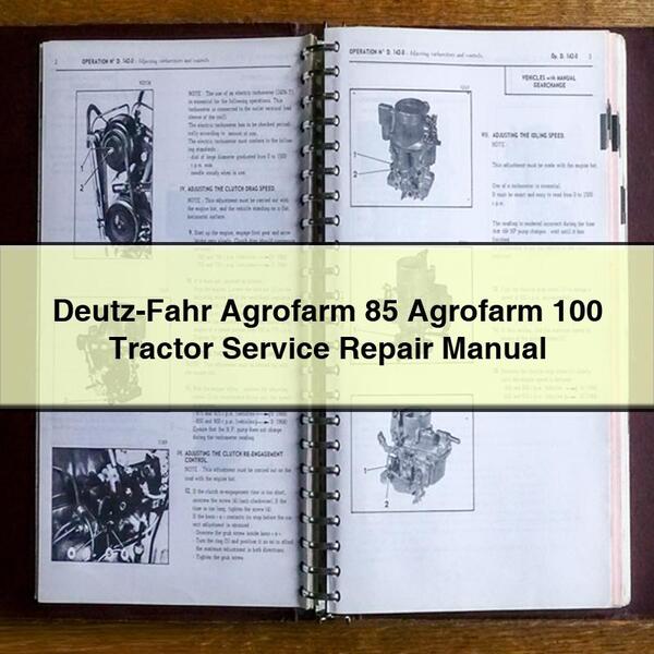 Manual de reparación del servicio del tractor Deutz-Fahr Agrofarm 85 Agrofarm 100 Descargar PDF