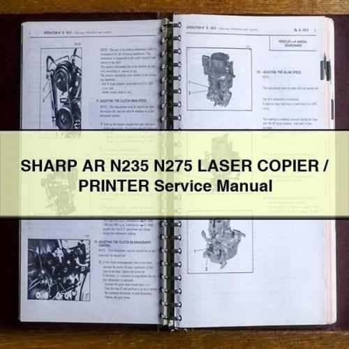 SHARP AR N235 N275 COPIEUR/IMPRIMANTE LASER Manuel d'entretien PDF Télécharger