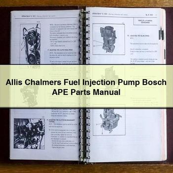 Bomba de inyección de combustible Allis Chalmers Bosch APE Manual de piezas Descargar PDF