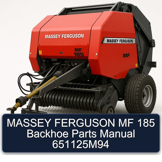 Massey Ferguson MF 185 Backhoe Parts 651125m94 Catalog