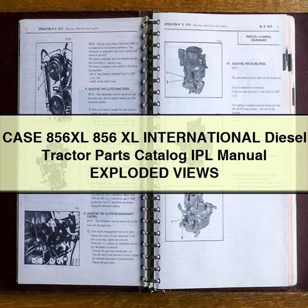 Case 856XL 856 XL International Diesel Tractor IPL Exploded Views Parts Catalog PDF