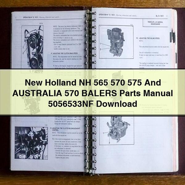 New Holland NH 565 570 575 And AUSTRALIA 570 BALERS Parts Manual 5056533NF