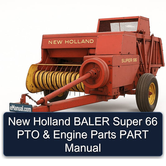 New Holland Baler Super 66 PTO Engine Parts Part Catalog