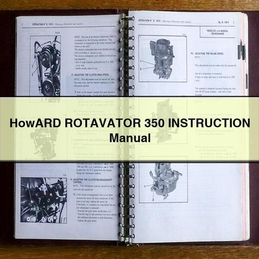 HowARD ROTAVATOR 350 INSTRUCTION Manual