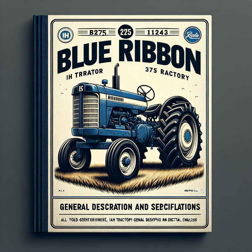 Blue Ribbon IH B275 Tracteur Description générale et spécifications Manuel de réparation du service GSS1243-PDF Télécharger