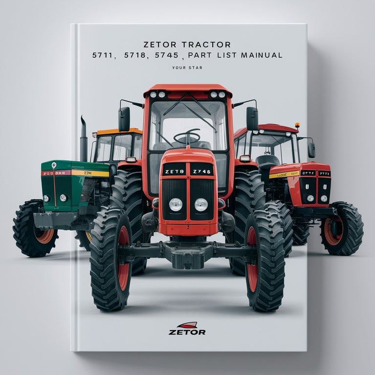 ZETOR Tractor 5711 5718 5745 5748 Parts PART List Manual