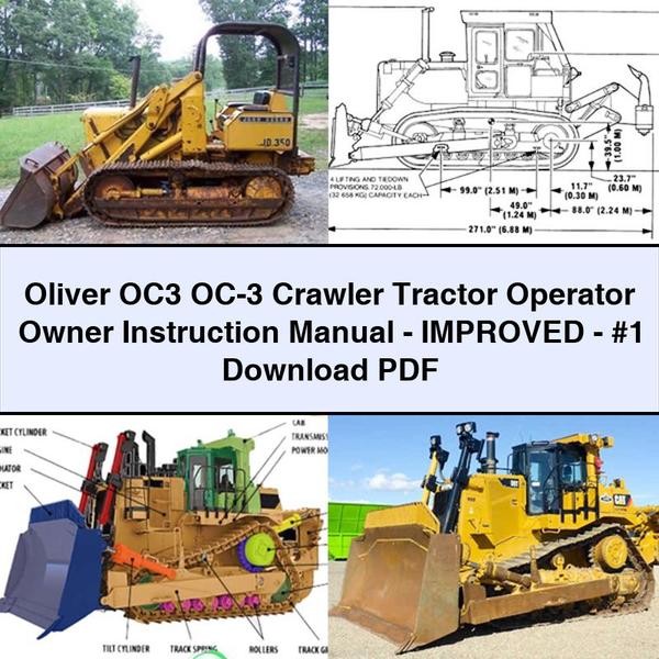 Manual de instrucciones del propietario del operador del tractor de orugas Oliver OC3 OC-3-Mejorado-n.º 1 Descargar PDF