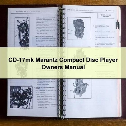 CD-17mk Marantz Compact Disc Player Owners Manual PDF Download