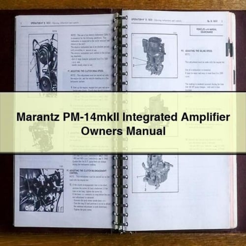 Marantz PM-14mkII Integrated Amplifier Owners Manual PDF Download