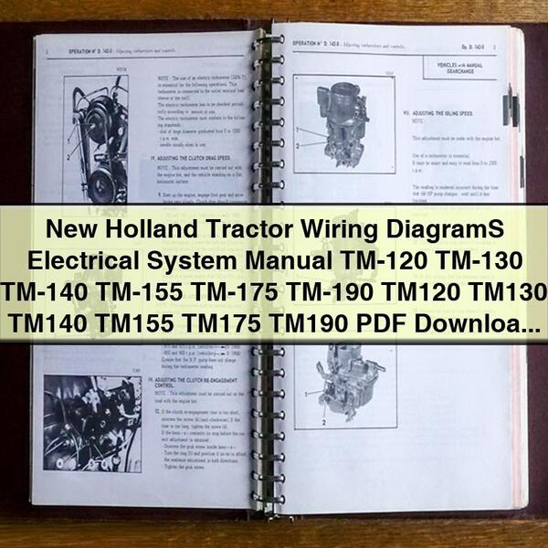 New Holland Tractor Electrical System TM-120 TM-190 Wiring Diagrams