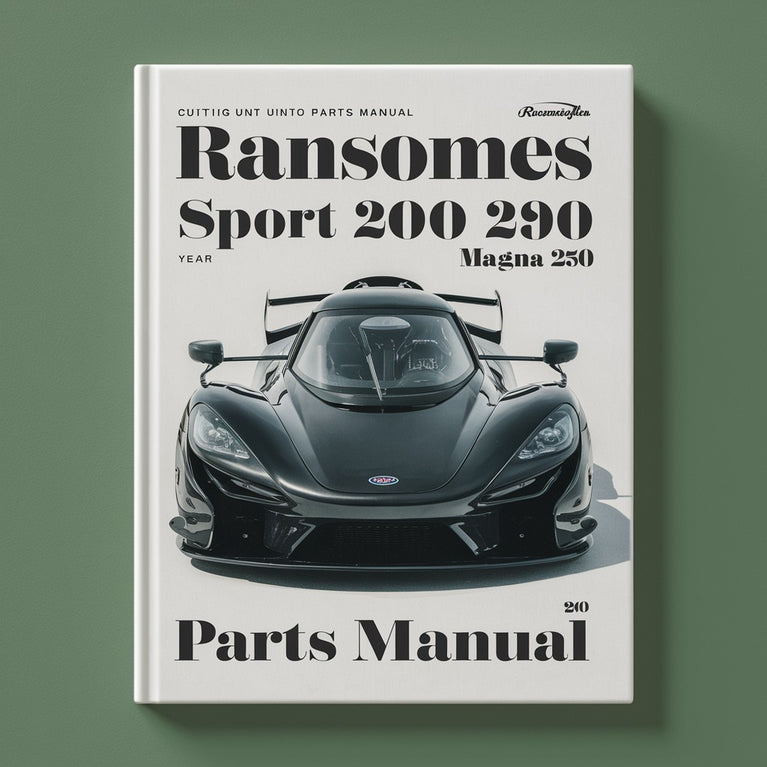 RANSOMES SPORT 200 MAGNA 250 CUTTING UNIT Parts Manual