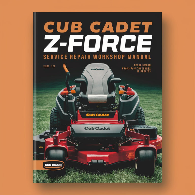 Manuel d'atelier de réparation du service Cub Cadet Z-Force