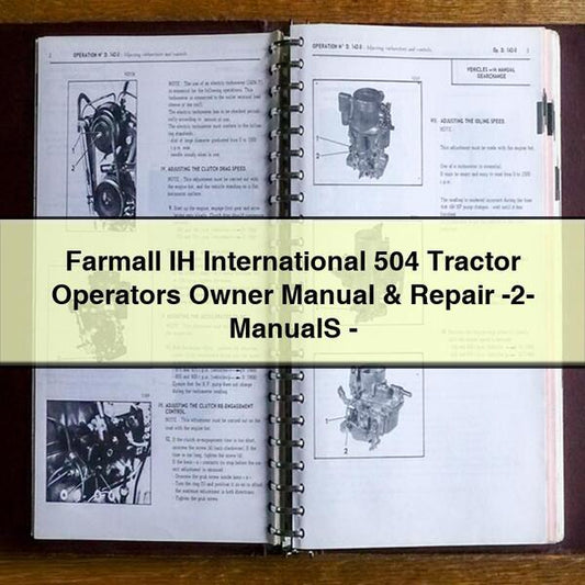 Crawler Tractors International Farmall IH 504 Tractor Operators Owner -2 Owner's Manual