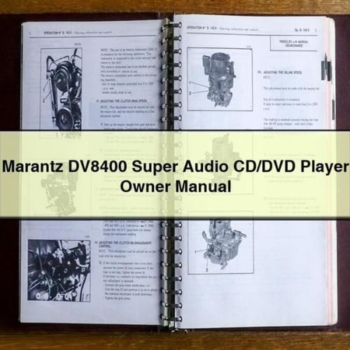 Marantz DV8400 Super Audio CD/DVD Player Owner Manual PDF Download