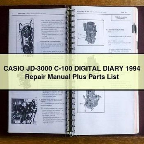 Casio JD-3000 C-100 Digital Diary Repair Manual & Parts List