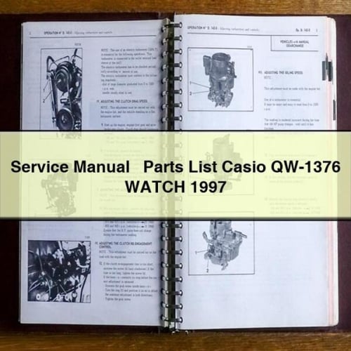 Service Manual + Parts List CASIO QW-1376 WATCH 1997 PDF Download