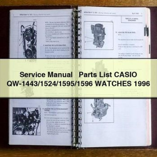 Casio QW-1443/1524/1595/1596 Watch Service and Parts Manual (1996)