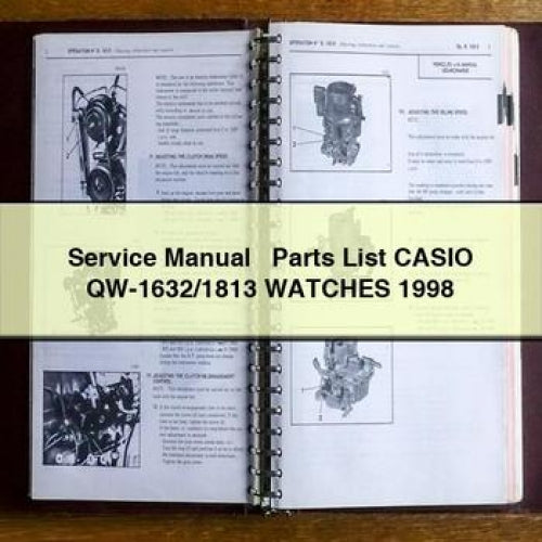 Casio QW-1632/1813 Watch Service and Parts Manual (1998)