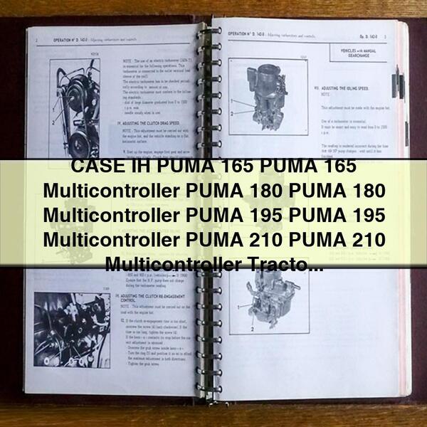 Case IH Puma 165, 180, 195, 210 Multicontroller Tractor Service Repair Workshop Manual PDF