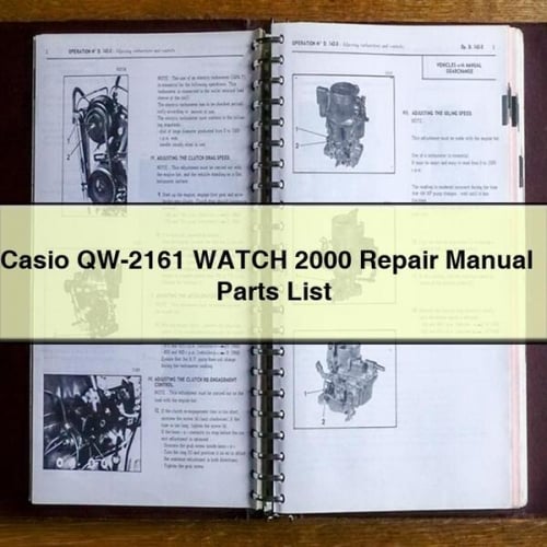 CASIO QW-2161 WATCH 2000 Repair Manual + Parts List PDF Download