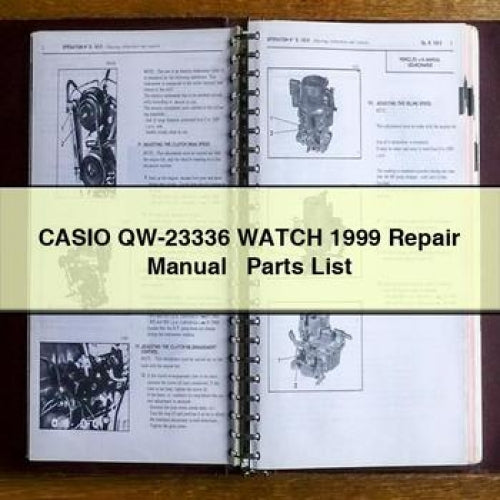 CASIO QW-23336 WATCH 1999 Repair Manual + Parts List PDF Download