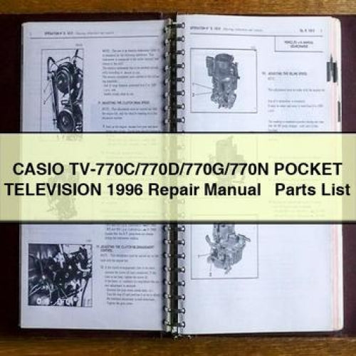 Casio TV-770 Series Pocket Television Repair Manual & Parts List